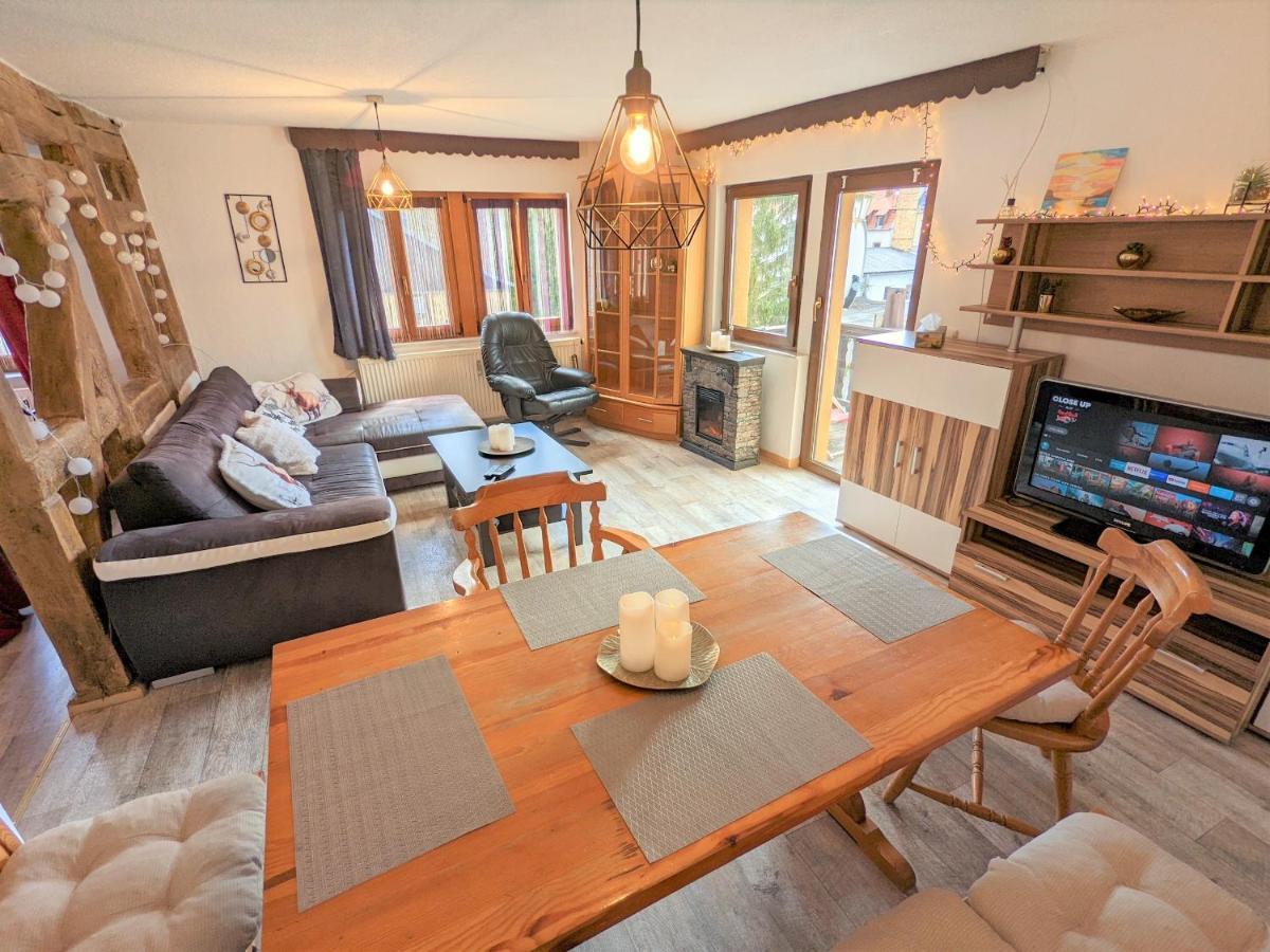 Ferienwohnung Urlaubstraum mit Pool, Terrasse&Fluss im Garten - UT Sebnitz Exterior foto